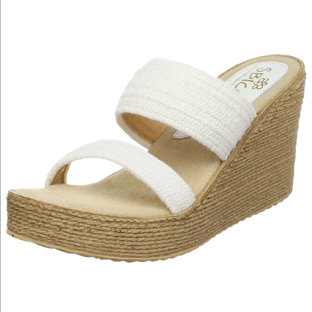 Sbicca White Wedges, 7.5